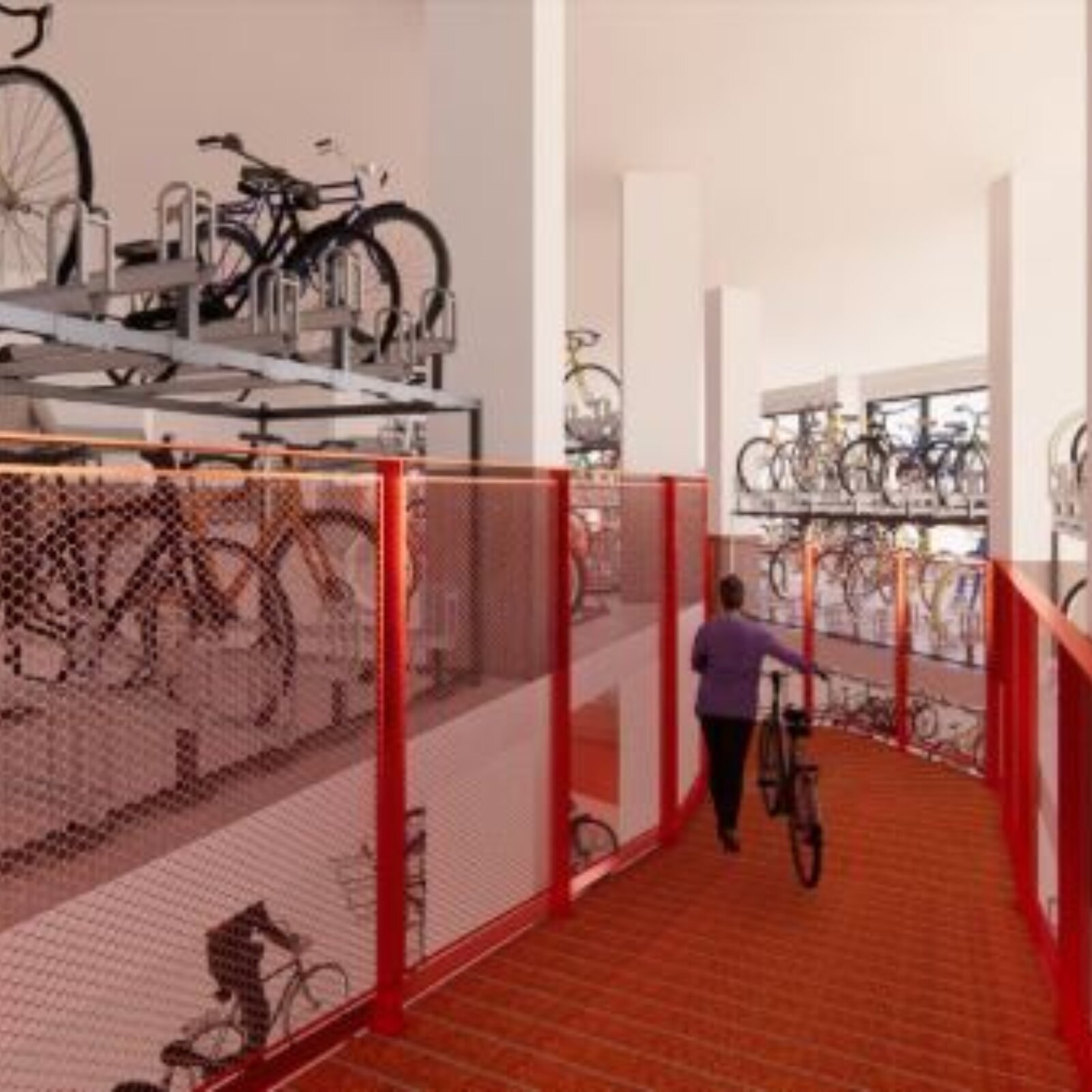 Bicycle parking and luggage lockers - Featured